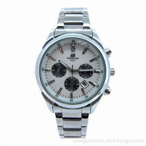2013 Luxury Caslo Silver Men's Metal Watch with Analog Hands, Japan Miyota Movement, 3ATM Waterproof